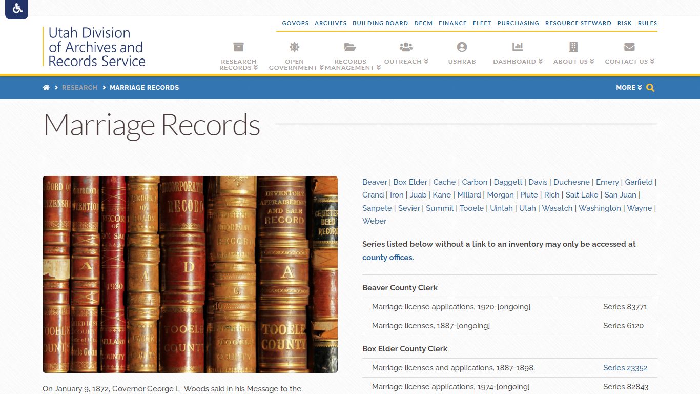 Research Marriage Records - archives.utah.gov