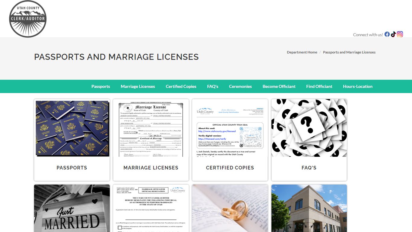 Marriage License | Utah County Clerk/Auditor